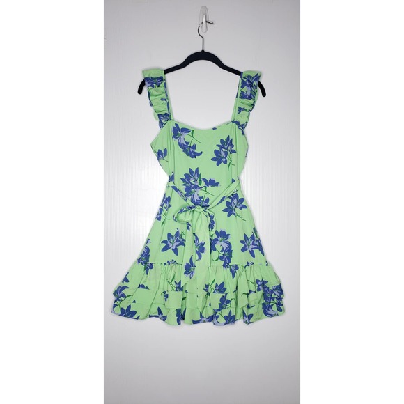 Likely Dresses & Skirts - Likely Revolve Mini Charlotte Dress Green Blue Lilly Tiered Ruffle 2 NWT